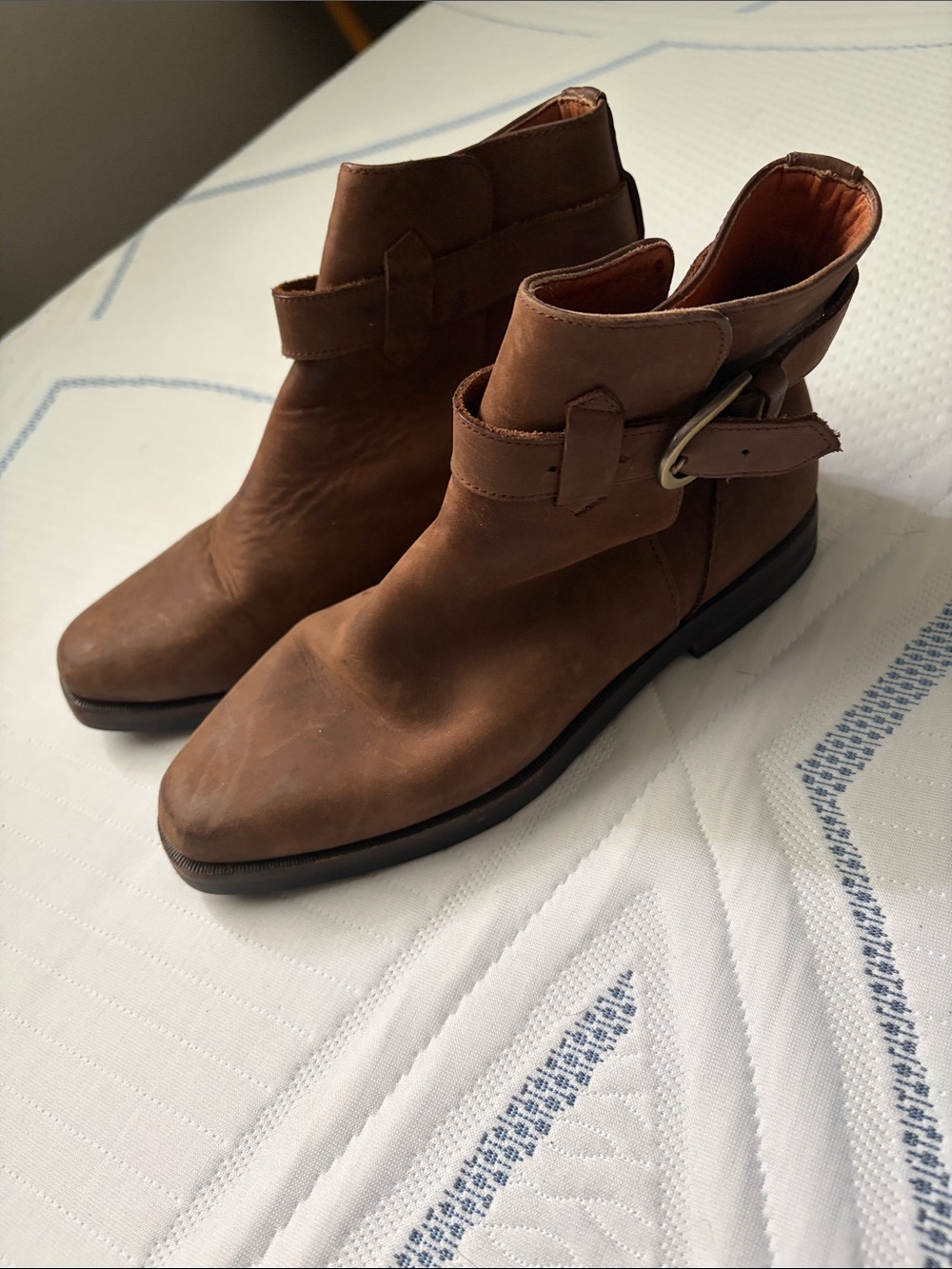 Cole Haan Brown Leather Women's Ankle Booties with Buckle